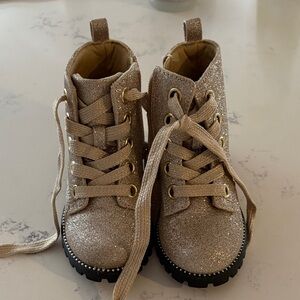 Sparkly Gold Kids Boots